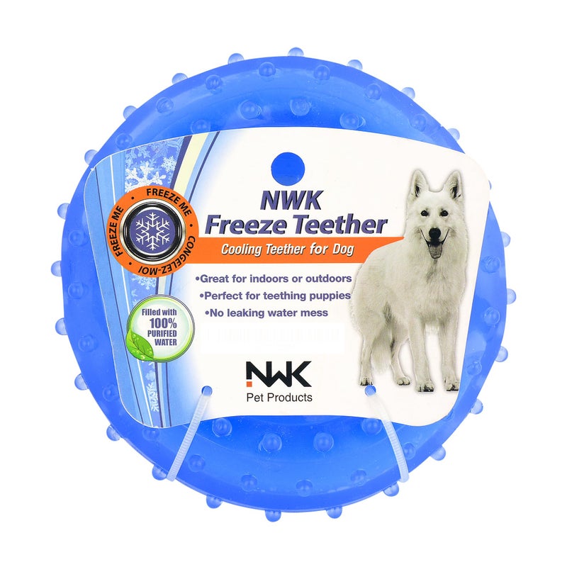 NWK Pet Teether Cooling Chew Toy for Dogs Teething Toy for Puppies, Fit with Treats for More Fun (Chewing Ring) - Image 5